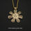 Thumbnail: Pliska rosette pendant necklace medium gold chain
