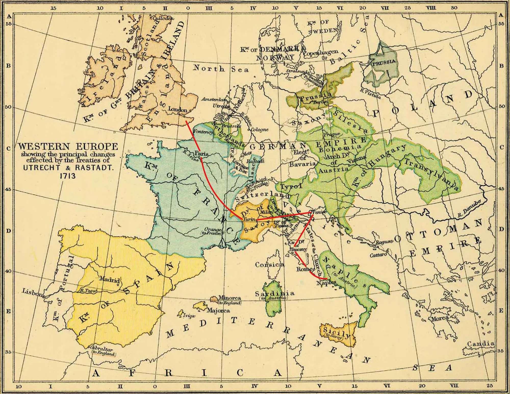 Map of the Grand Tour