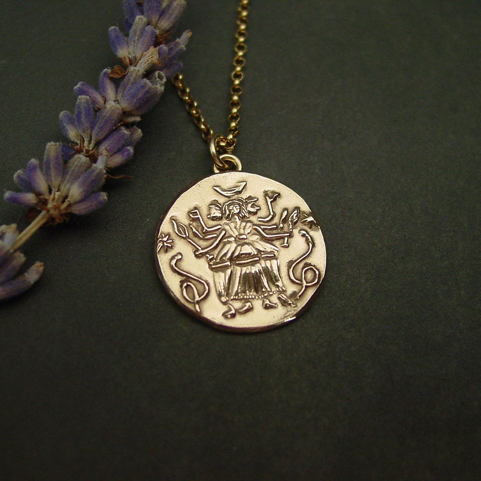 Thumbnail: Hecate coin necklace with lavender