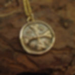 Jerusalem Cross Necklace on branch