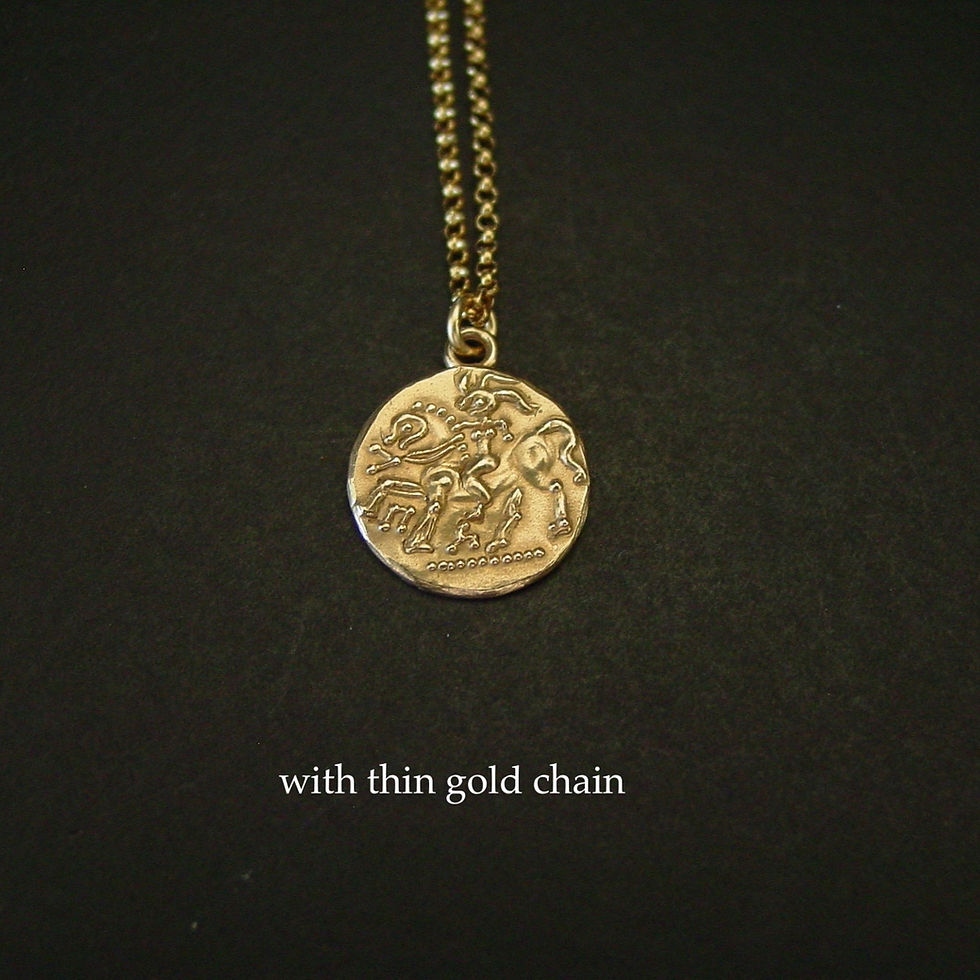 Thumbnail: Epona coin necklace thin chain
