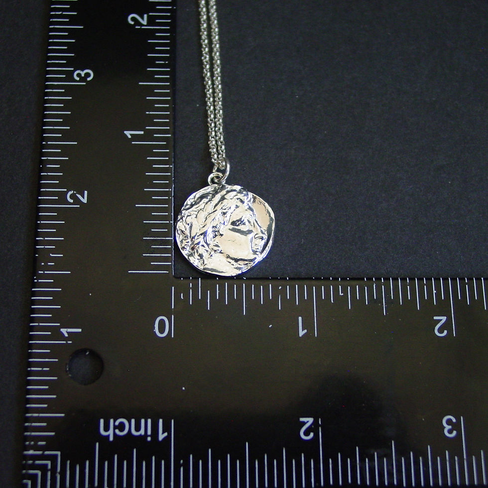 Thumbnail: Silver Apollo coin necklace measurements