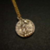 Zodiac Aquarius Small Antiqued Necklace - Jan 21 to Feb 18