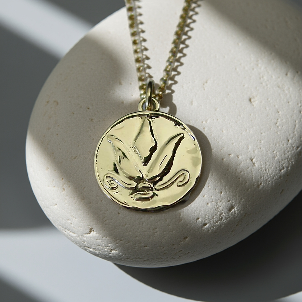 Gold Greek lotus Necklace