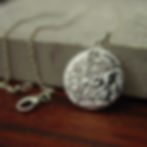 Silver Epona necklace with clasp on edge