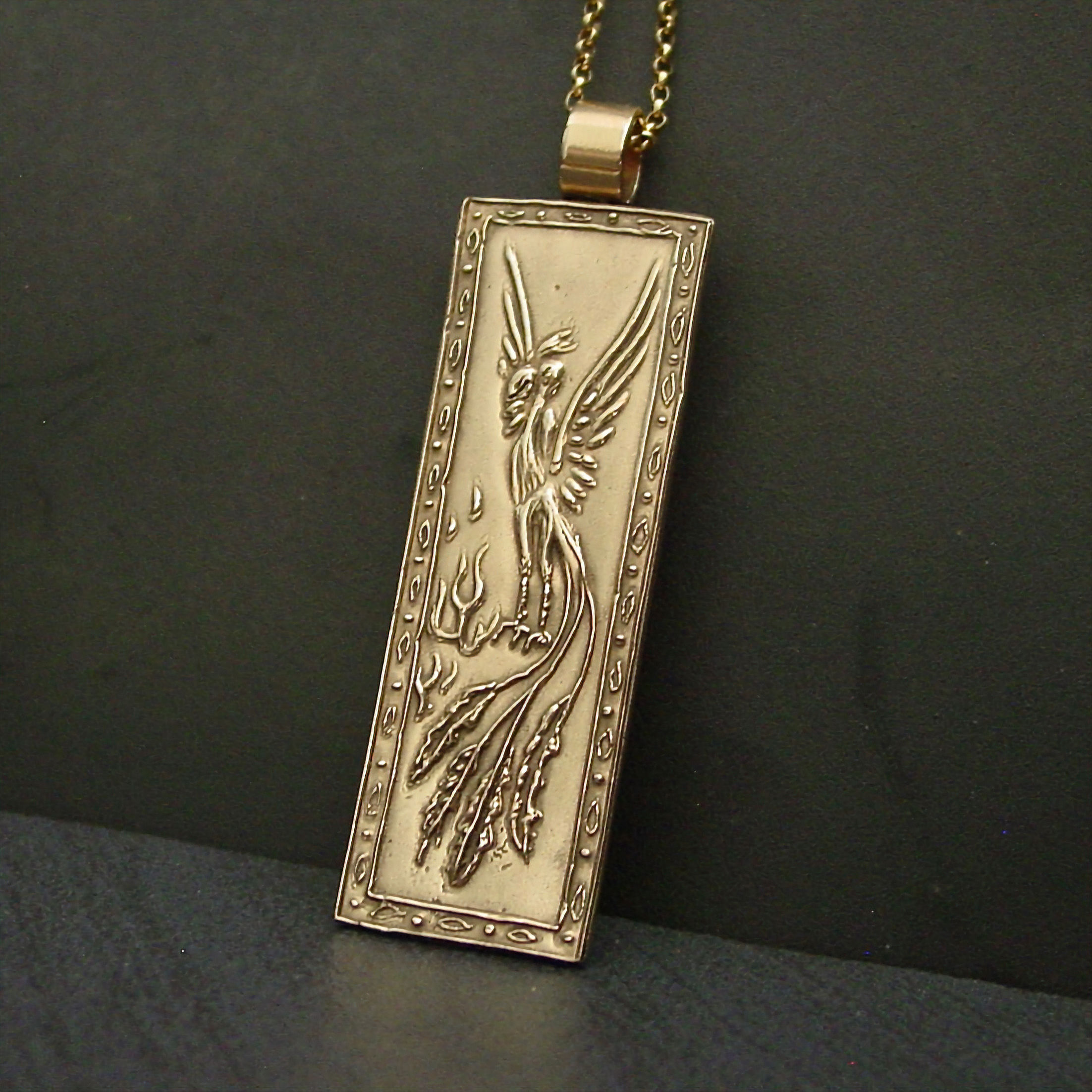Phoenix pendant close up