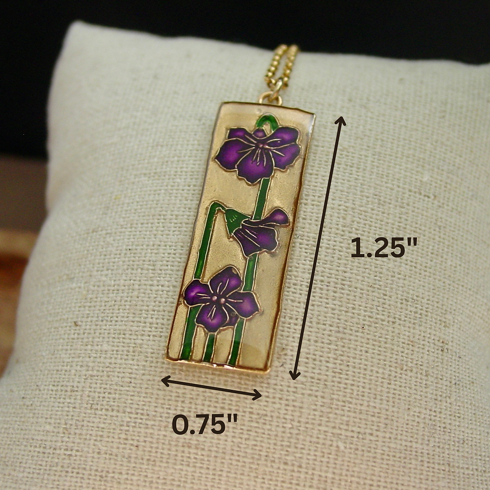 Thumbnail: Violet flower necklace measurements