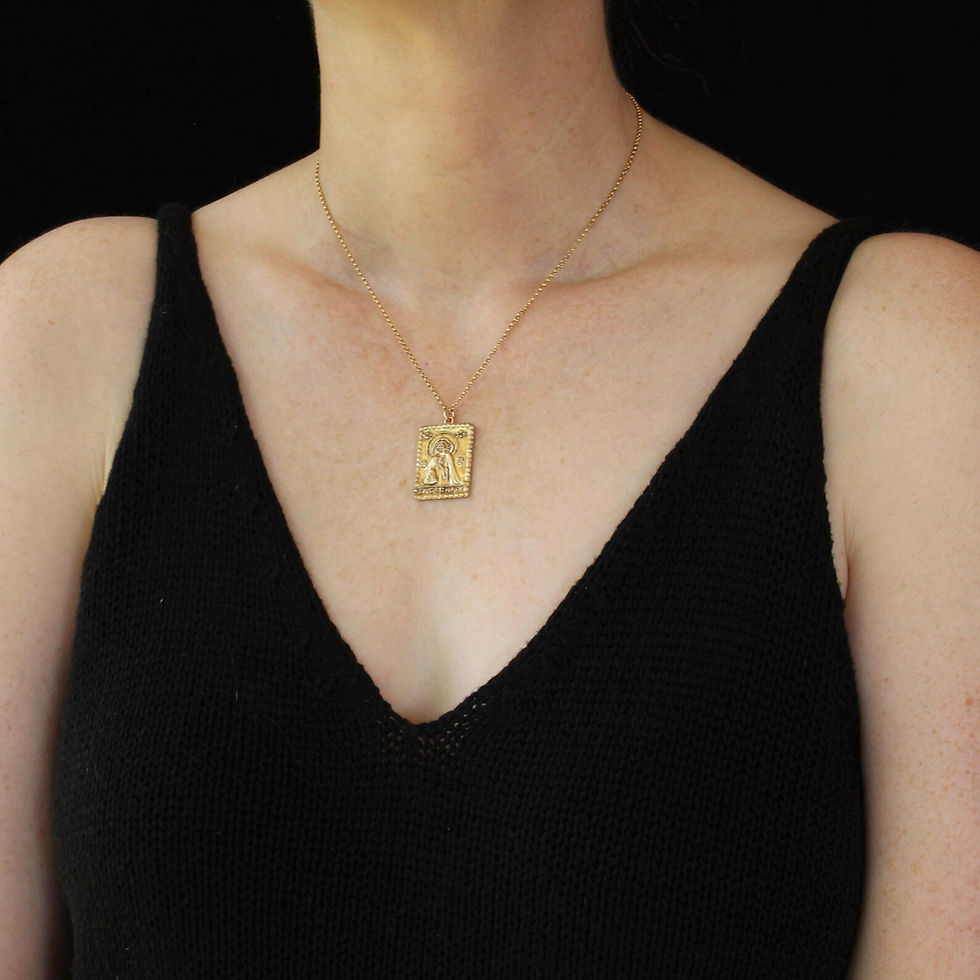 Thumbnail: Saint Abigail Gobnait Necklace on woman