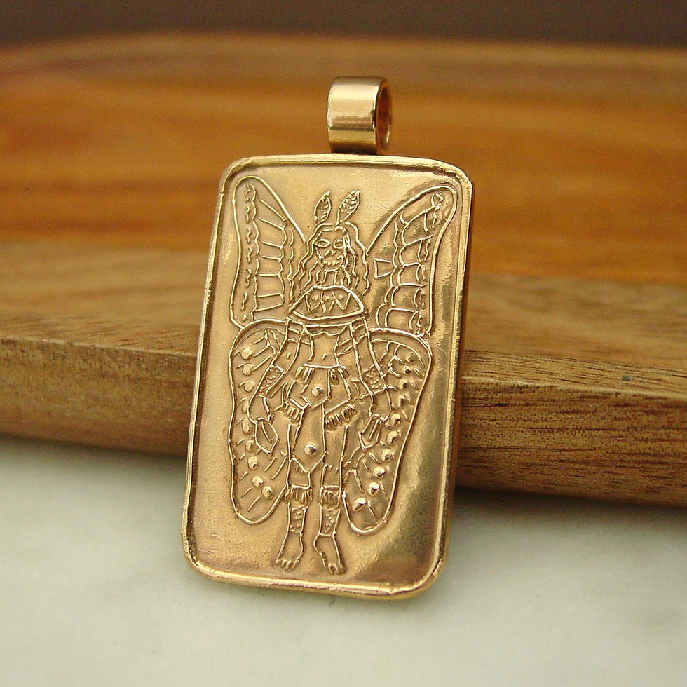 Thumbnail: Itzpapalotl pendant on tray