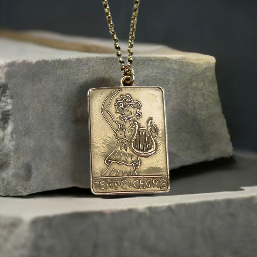 Terpsichore necklace on stone