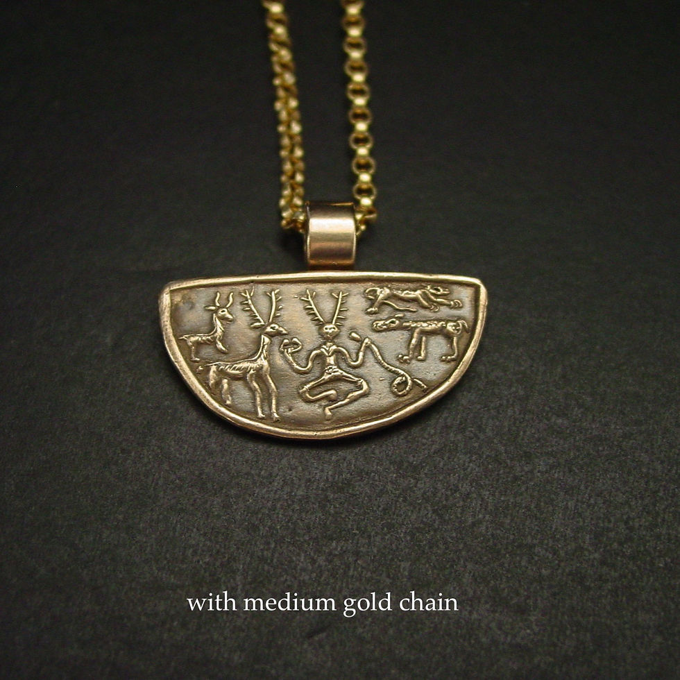 Thumbnail: Cernunnos necklace medium gold chain