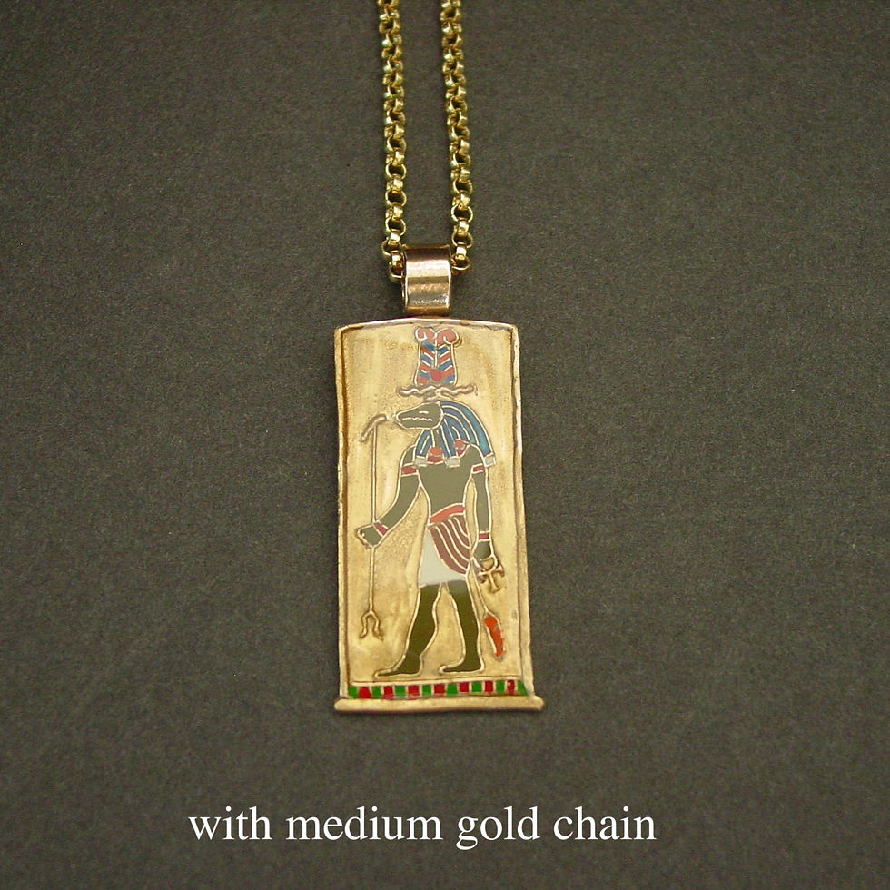 Thumbnail: Sobek necklace colored medium gold chain