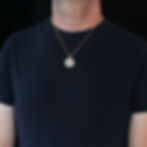 Valknut pendant necklace on man