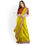 Thumbnail: Yellow Small Tulip Buti Broad Border Maheshwari Handloom Saree