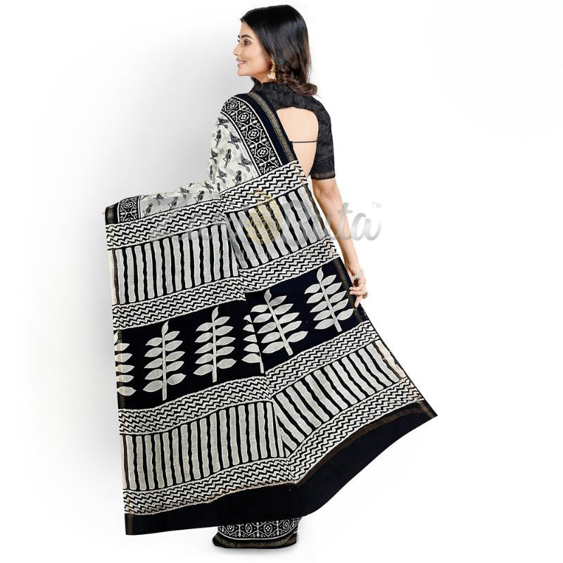 Thumbnail: Silk-Cotton Printed Saree