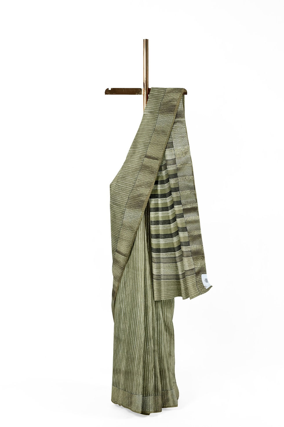 Thumbnail: Tassar Grey Maheshwari Handloom Saree