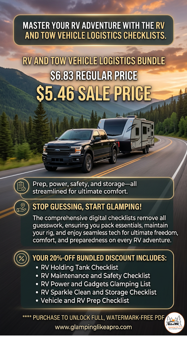 RV and Tow Vehicle Logistics Bundle | Glamping Like A Pro
