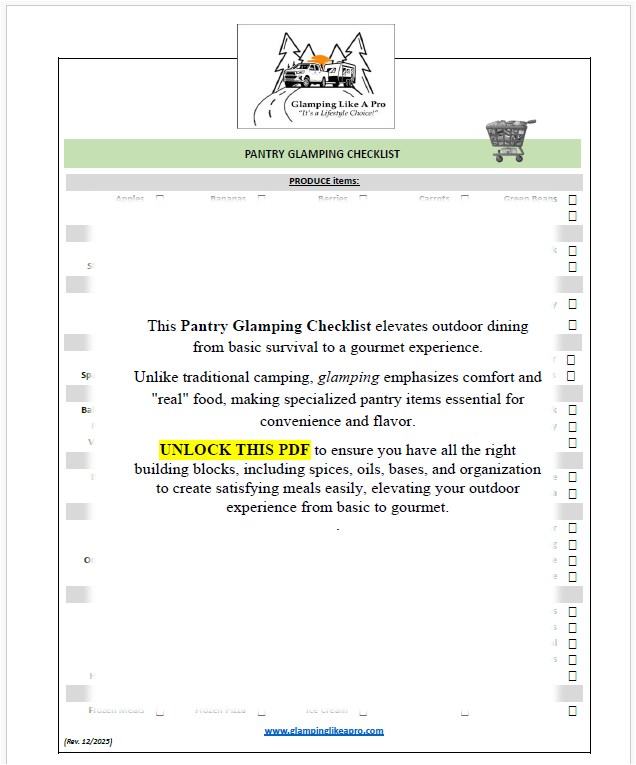 Thumbnail: The Pantry Glamping Checklist