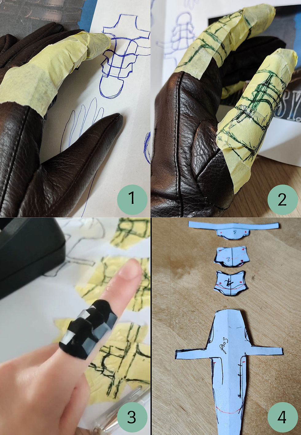 Cosplaytutorial für Fingerrüstung. Anfertigung eines Schnittmusters.