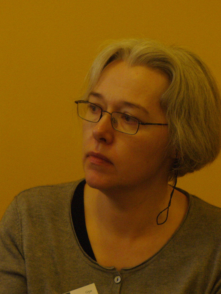 Susanna Clarke, staring off to the left