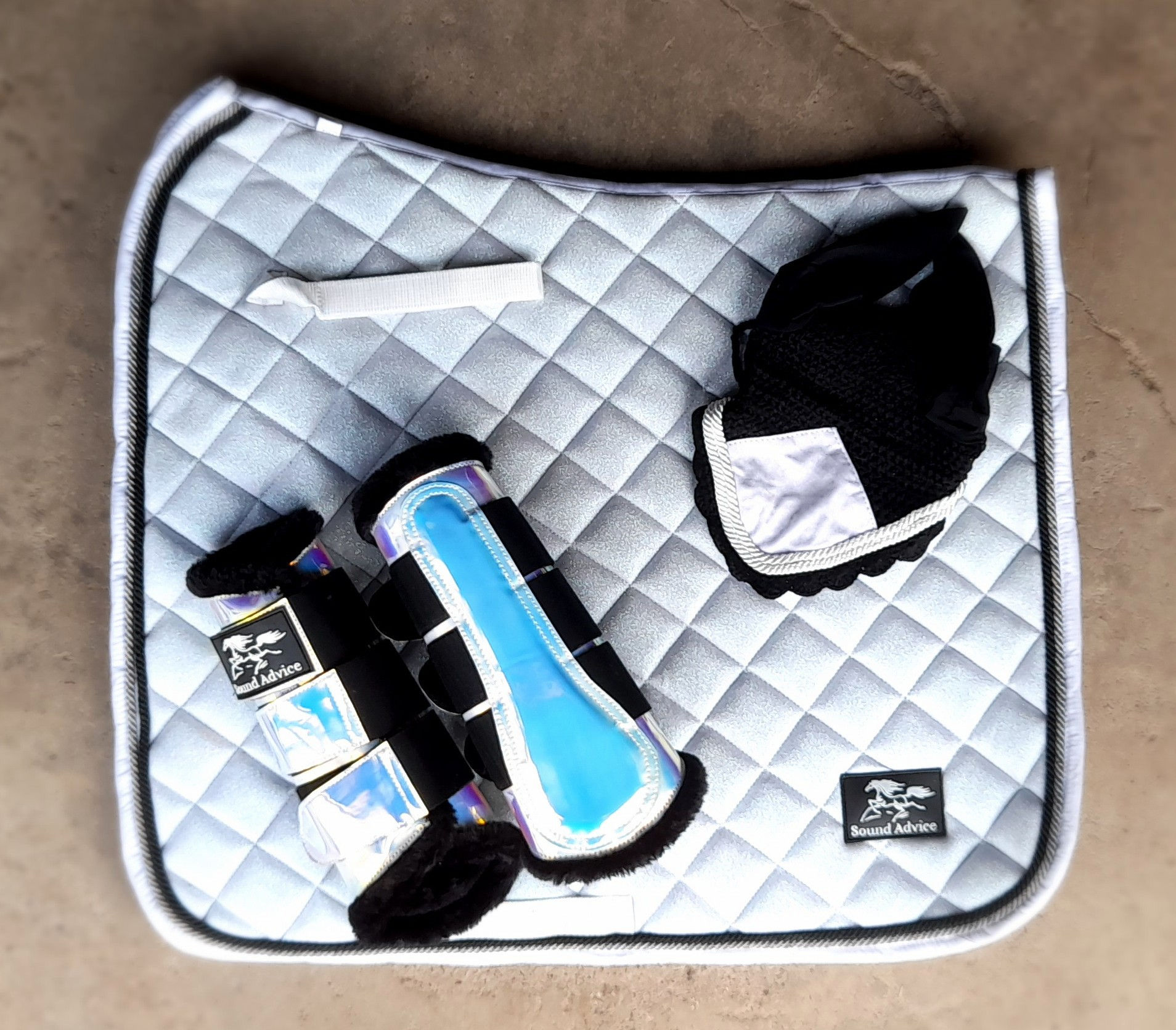 Iceberg Saddle Pad and Boot Set