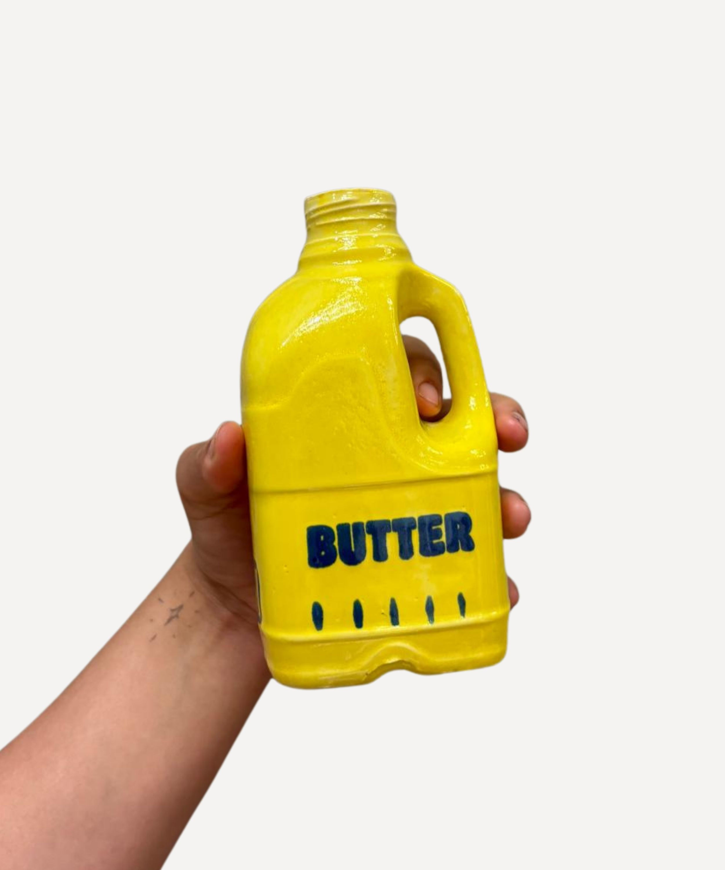 Butter Milk Bottle Vase
