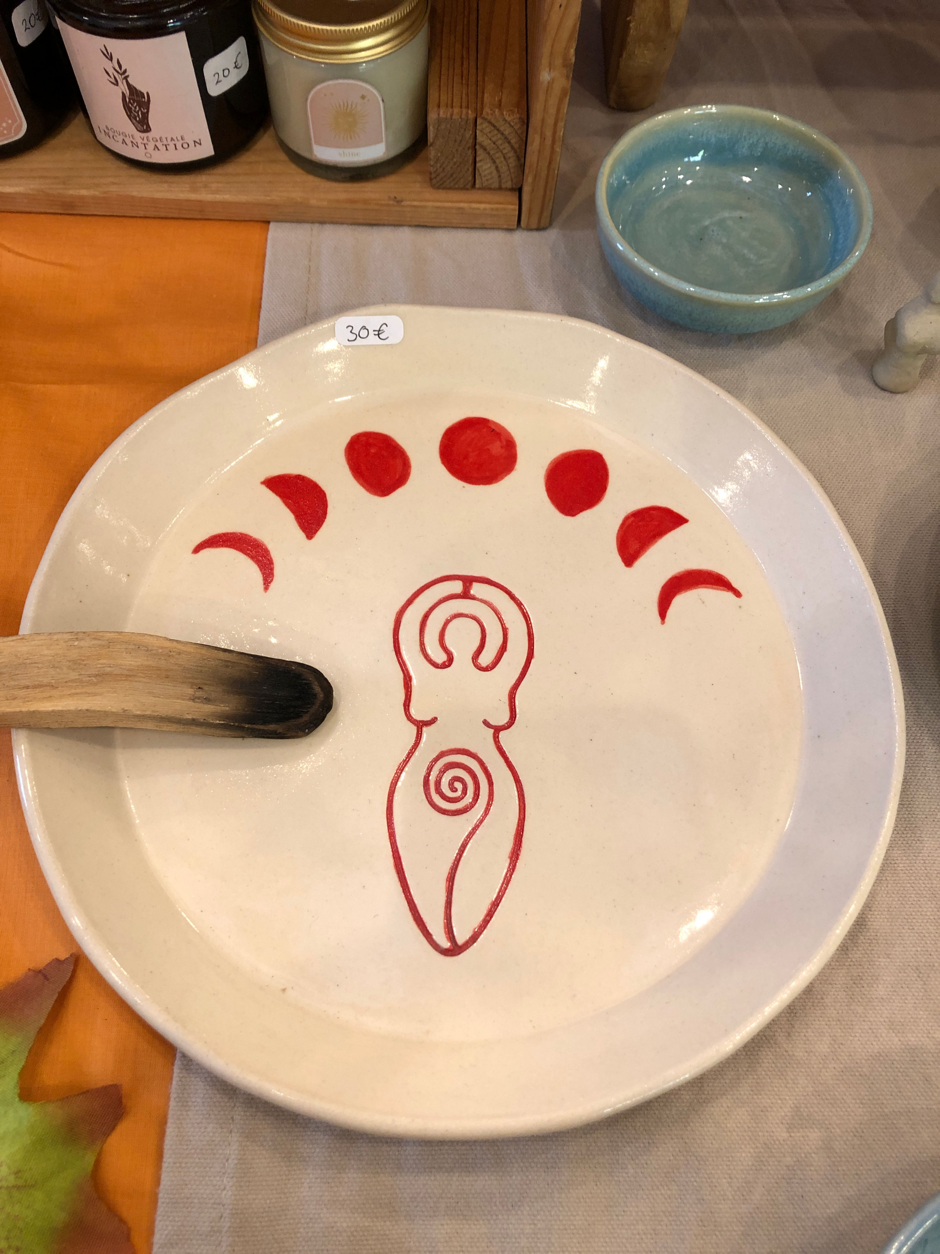 Grande assiette d'offrandes cycle lunaire