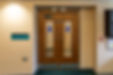 Double Communal Fire Doorsets with kick plates and bar handles