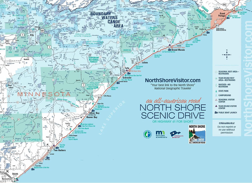 North Shore Scenic Drive Mile Post