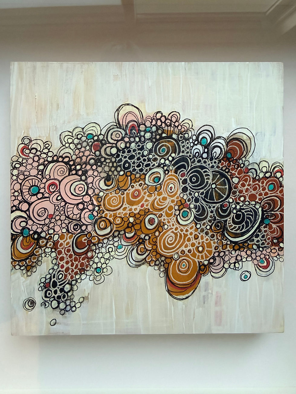 Thumbnail: Finding Turquoise,      (framed 10.5x10.5x2.25)
