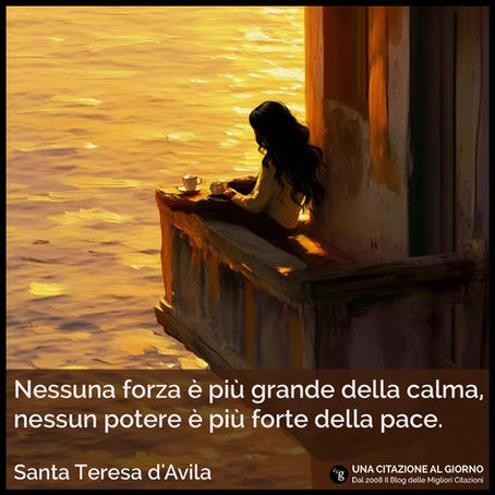 Frase di Santa Teresa d'Avila sulla pace - Frasi illustrate