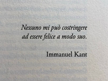 Nessuno mi può costringere ad essere felice a modo suo.