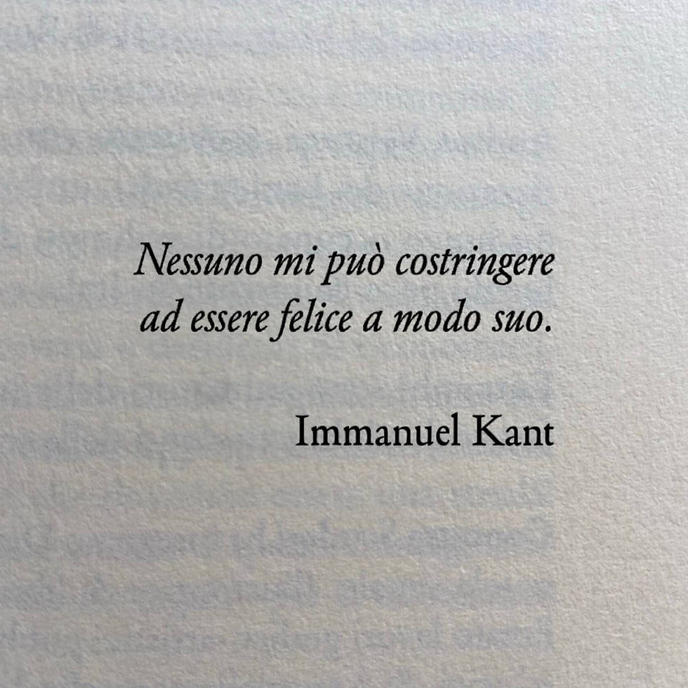 Nessuno mi può costringere ad essere felice a modo suo.