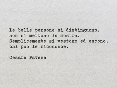 "Le belle persone..." di Cesare Pavese - Frasi con la macchina per scrivere