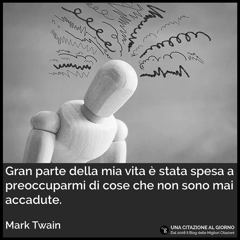 Frase di Mark Twain: "Gran parte della mia vita è stata spesa a preoccuparmi di cose che non sono mai accadute." - una citazione al giorno