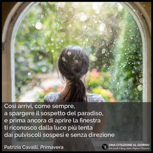 "Primavera" Poesia di Patrizia Cavalli - Frasi illustrate