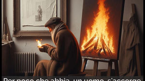 "Per poco che abbia, un uomo, s'accorge che potrebbe aver anche di meno" - Frasi illustrate