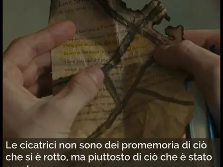 "Le cicatrici non sono dei promemoria di ciò che si è rotto"