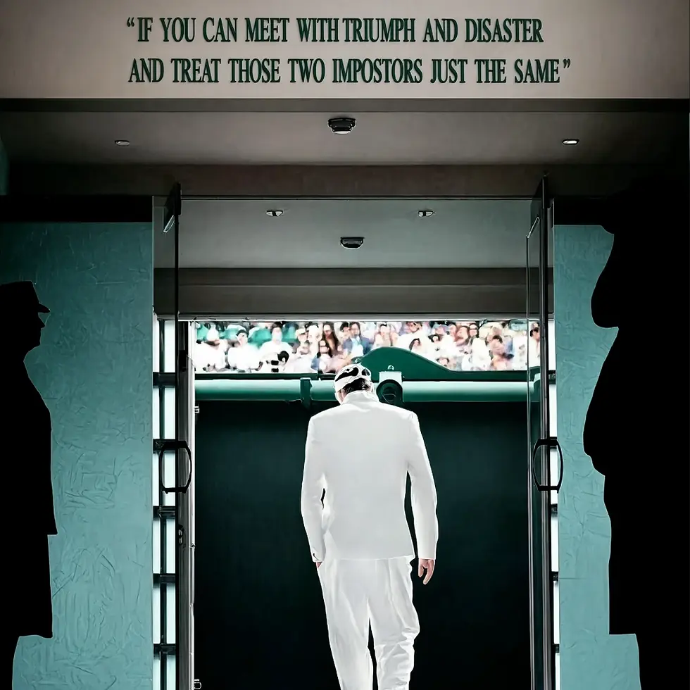 Frase di Kipling a Wimbledon: "Se puoi incontrare il Trionfo e il Disastro..."