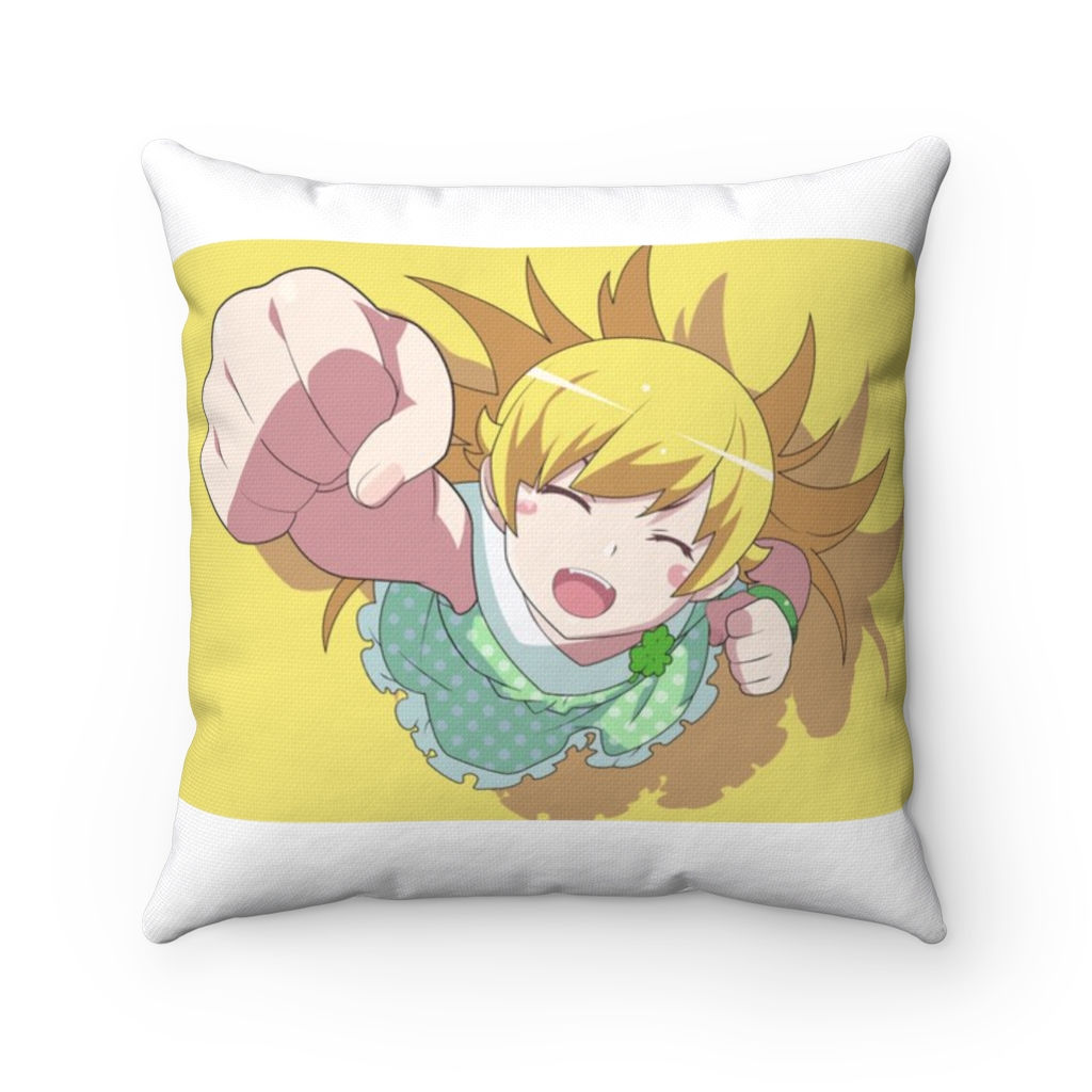 Spun Polyester Square Pillow | Anime Shinobu Oshino