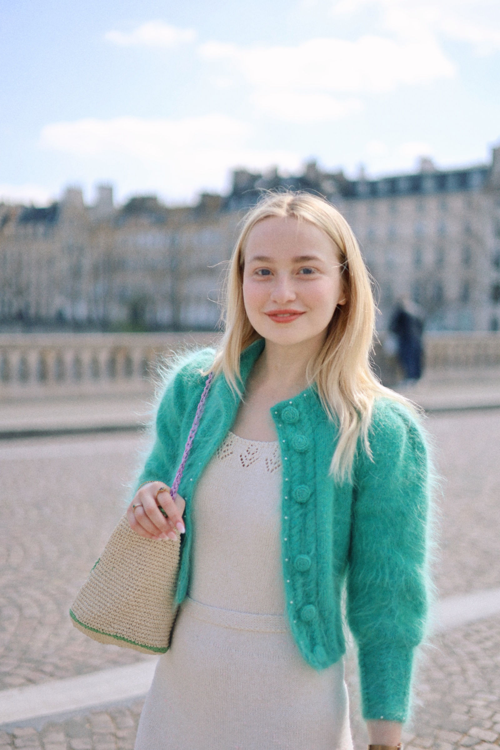 Handknit cardigan - Pearl Lake
