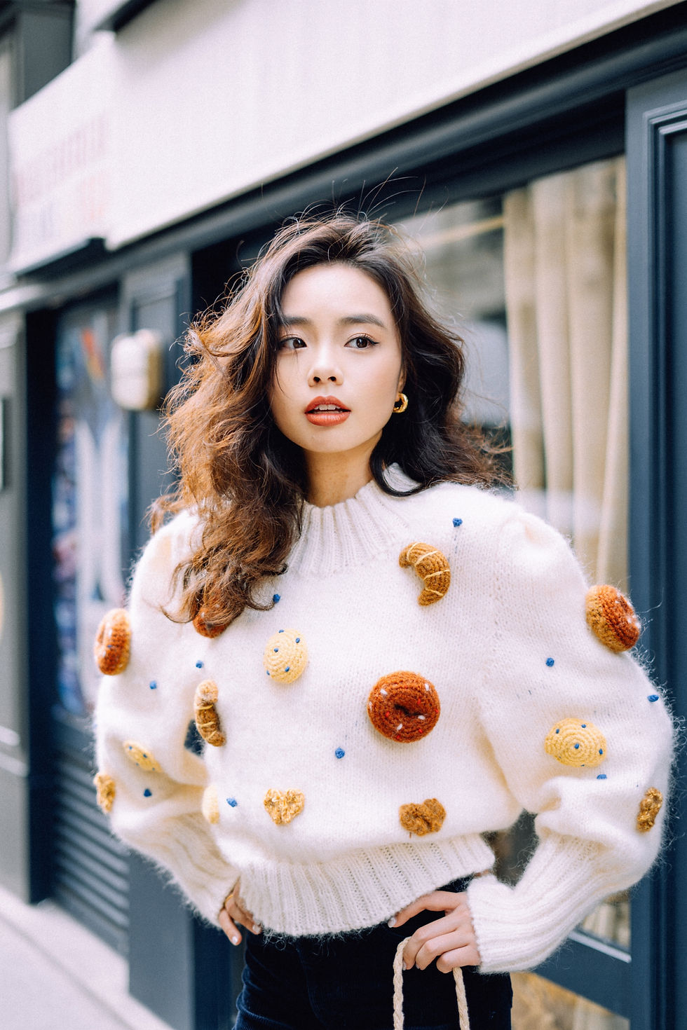 Thumbnail: Handknit Sweater - Viennoiseries