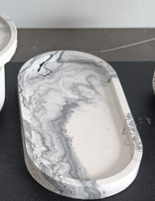 Thumbnail: jesmonite oval coaster