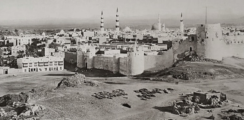 Medina city walls in First World War (Madinah in Saudi Arabia)