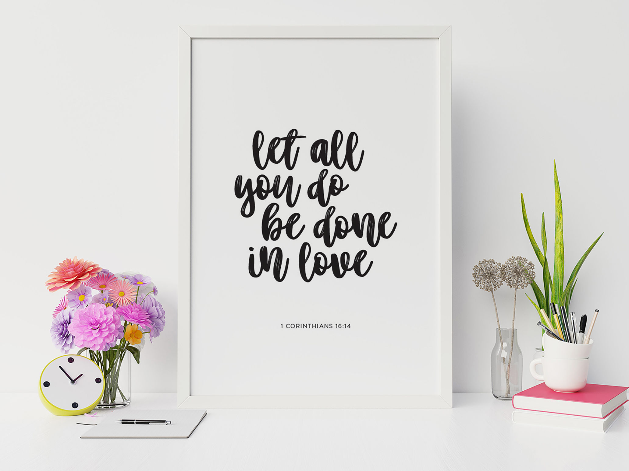 Let All You Do Be Done In Love: Handwritten Scripture Art Print