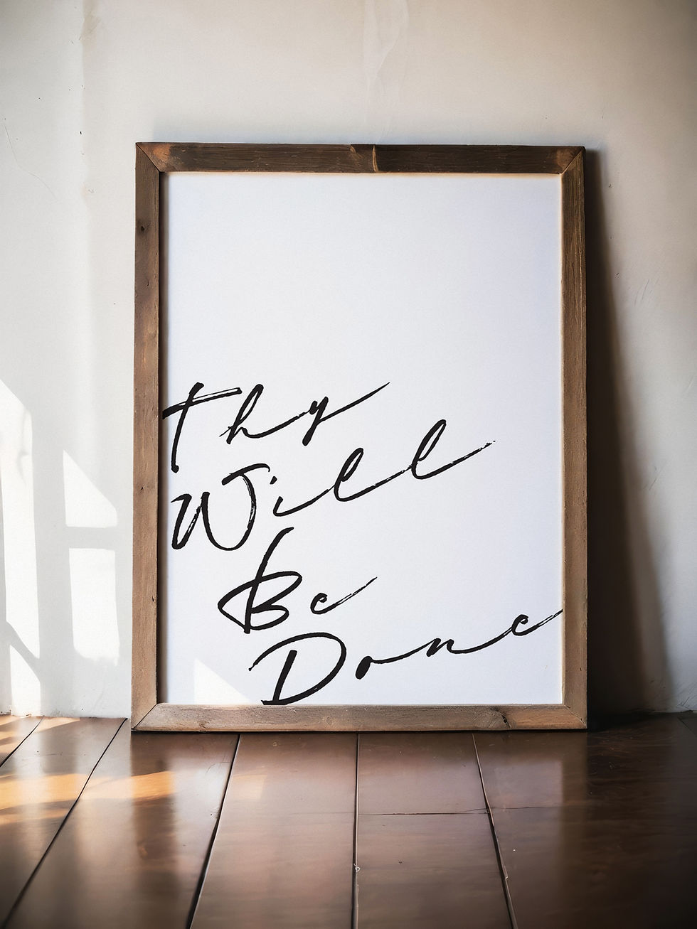 Thumbnail: Thy Will Be Done: Bold Minimalist Faith Art Print