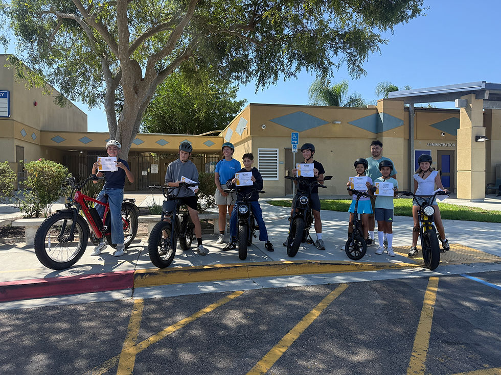 Back to School E-bike Safety Training Participants