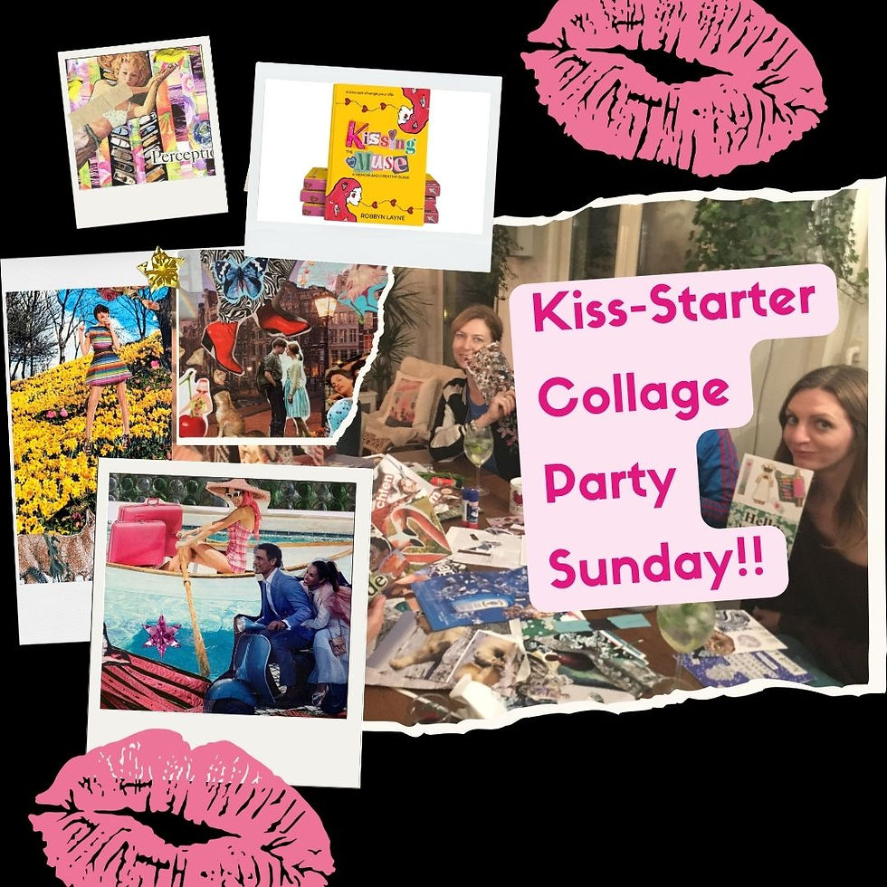 "Kiss-Starter" Collage Party Kickoff 😘