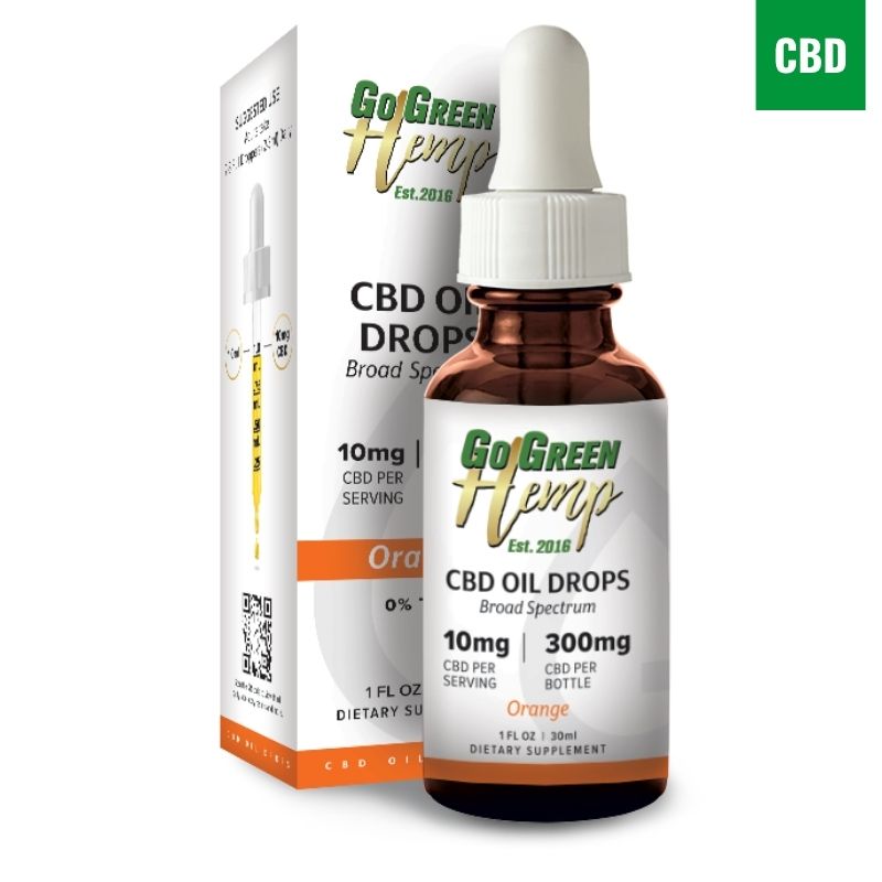 CBD Oil Orange | 300mg-2040mg | Citrus Flavor | THC-Free