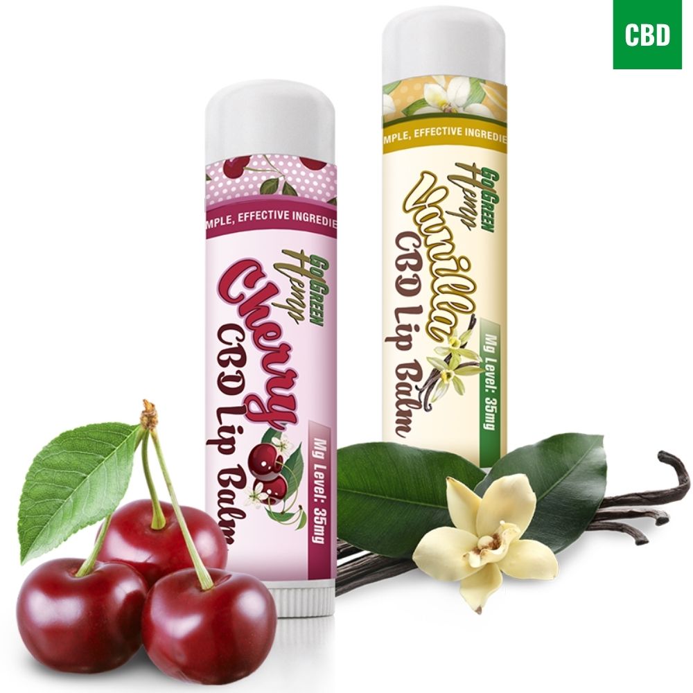 CBD Lip Balm 35mg | Cherry & Vanilla | Moisturizing | THC-Free